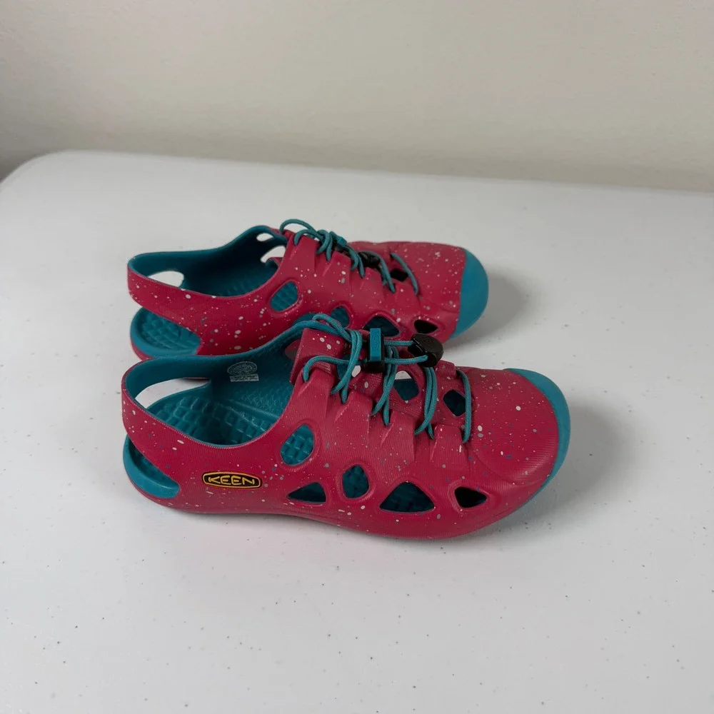 KEEN Kids 1 Sandals Pink Blue Speckled Rio Water Shoes Gorpcore Active Summer